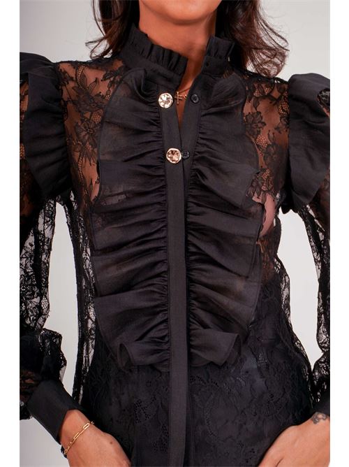 Camicia in pizzo twins fantasy | T5068BLACK